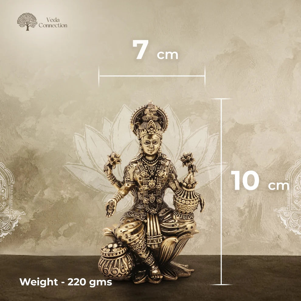 Brass Lakshmi Ji Idol | Wealth & Divine Grace for Home & Office