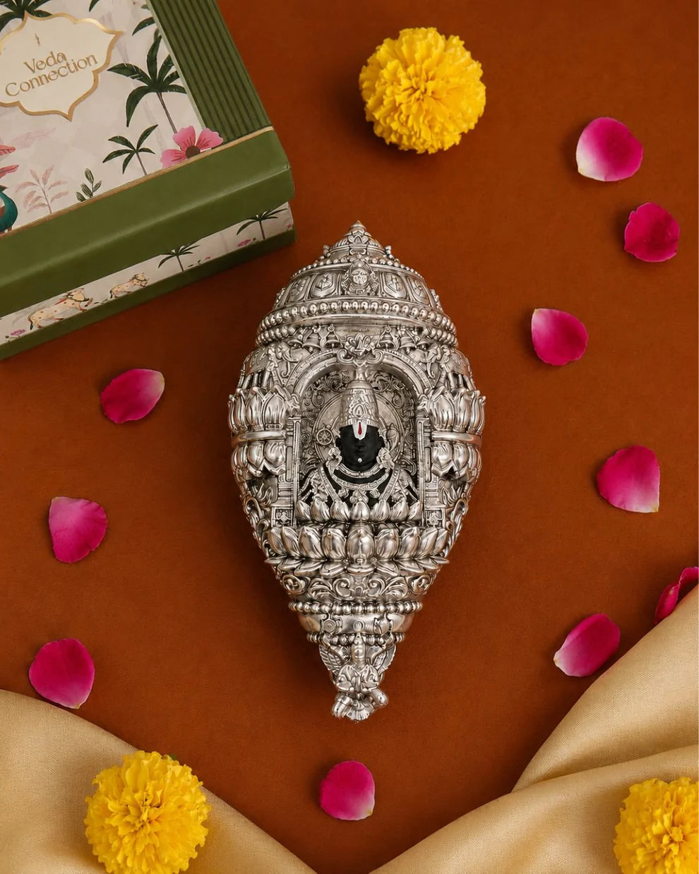 Tirupati Balaji Shankh – 999 Silver Plated
