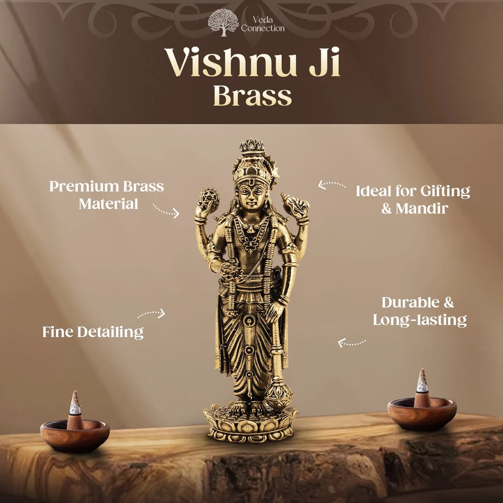 Brass Vishnu Ji Idol
