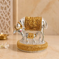 Shree Kamdhenu Cow Idol - Gold and Silver plated | Veda Connection