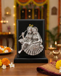 999 Silver Plated Radhe Krishna Idol with MDF Base