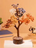 7 Chakra Crystal Tree Wood Base