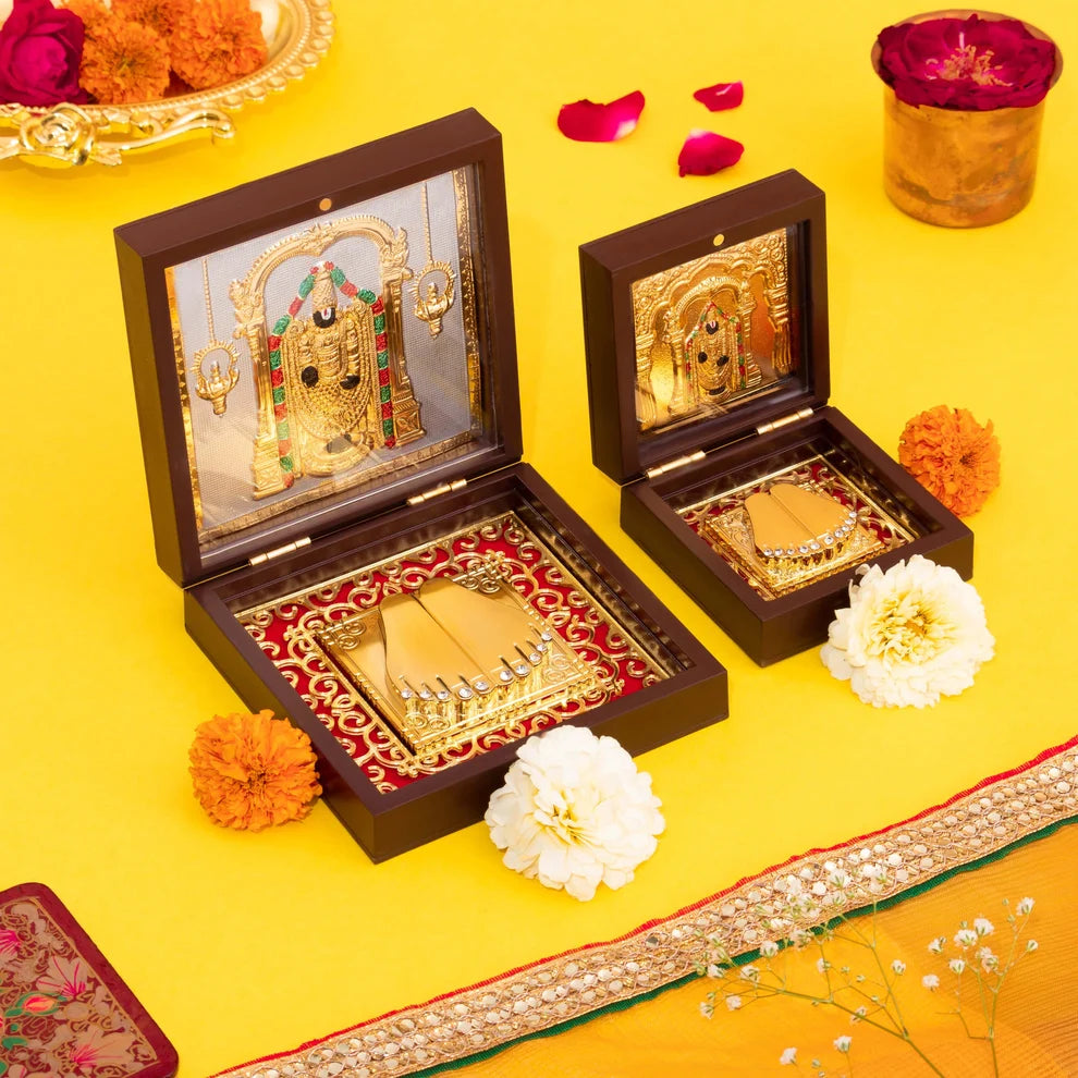 Balaji Pocket Temple Mandir 24 Karat Gold Plated